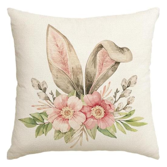 Наволочка с пасхальным кроликом, очень мягкая, износостойкая, моющаяся, не выцветающая, квадратная наволочка для дивана, наволочка