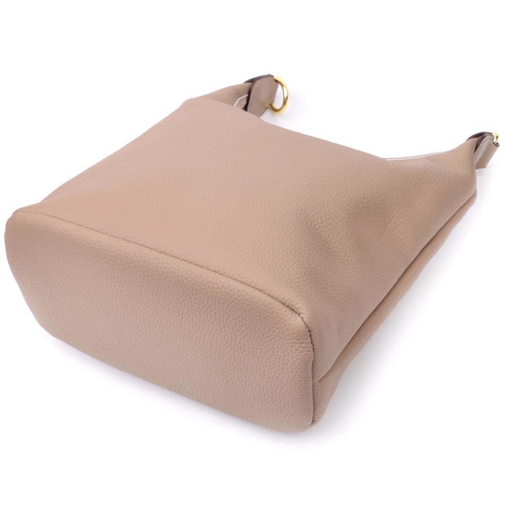 Women's Shoulder Bag Made of Genuine Leather Vintage 22629 Beige