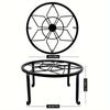 Iron Potted Stander Flower Pot Rack Stand Basion Display Shelf Garden Plant Flower Holder Balcon Round Decor Rack Decoration