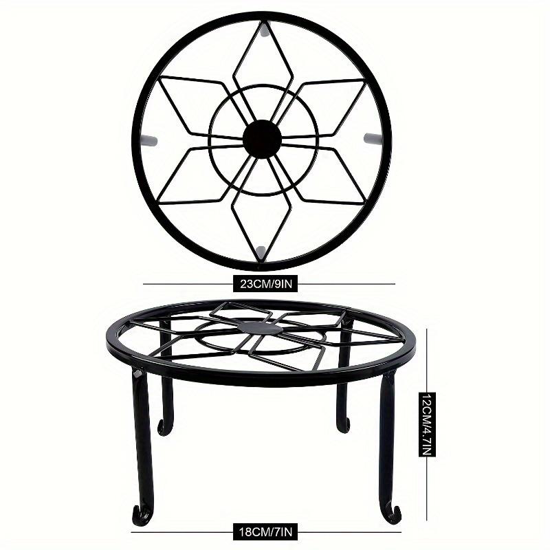 Iron Potted Stander Flower Pot Rack Stand Basion Display Shelf Garden Plant Flower Holder Balcon Round Decor Rack Decoration