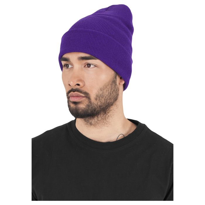 Bonnet - YUPOONG - Flexfit Heavyweight LONG - Violet - 100% Acrylique - Hiver