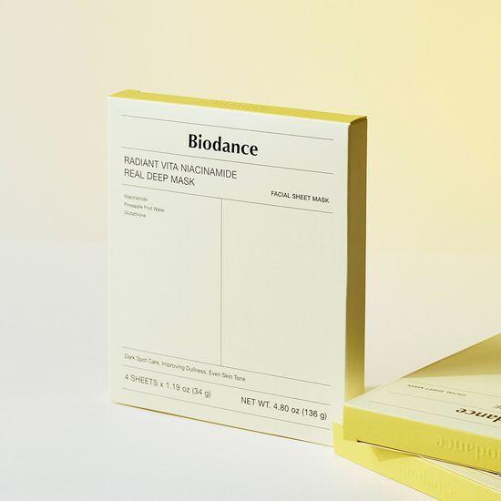 Biodance Маска Radiant Vita Niacinamide Real Deep Mask 4 листа