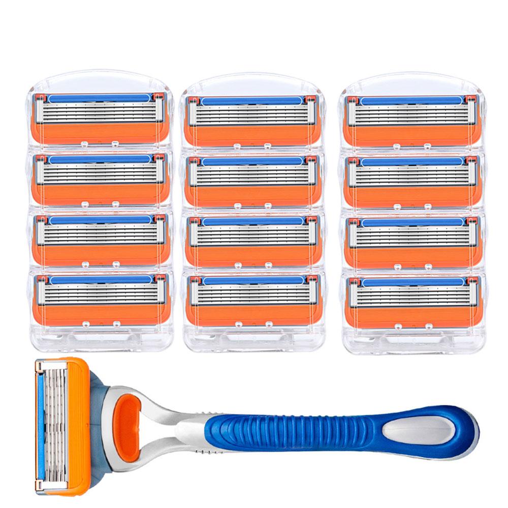 Новые лезвия для бритвы, подходят 5 для мужчин, безопасность для бритья, ручная бритва, сменные головки, прямое лезвие