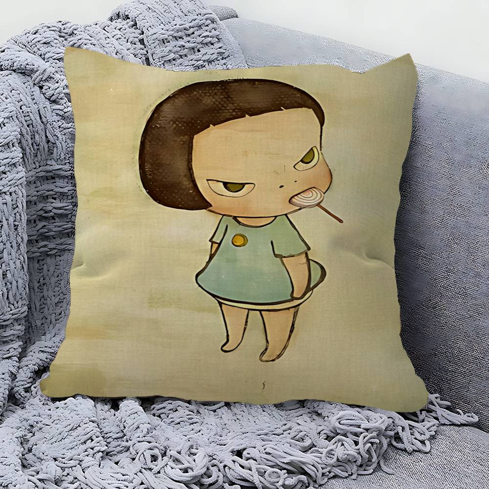 YYoshitomo Nara Pillow Gift Home Office Decoration Bedroom Sofa Car Cushion Cover case x