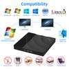 External CD/DVD Drive, USB 3.0 Type-C DVD +/-RW Drive for Laptop, CD DVD Burner, Slim Portable CD DVD Player for Laptop Desktop PC Windows 10/8/7