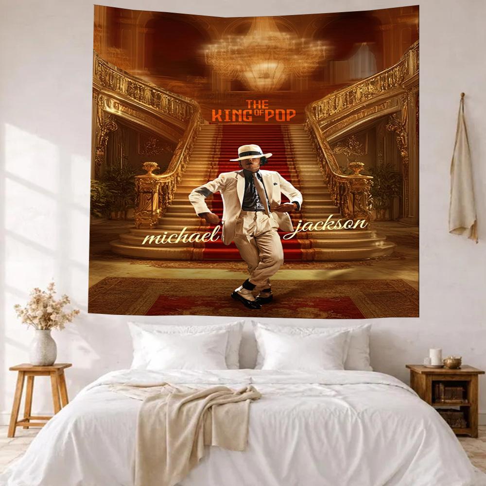 Michael Jackson Wall Decor Tapestry Art For Pet Memorial Birthdaywedding Party Backdrop Family Gift