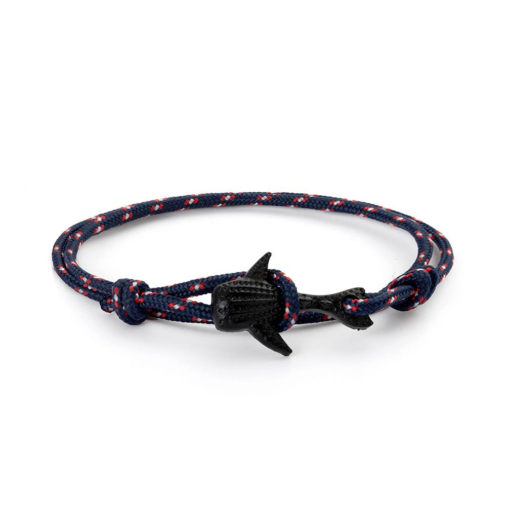 Модные нейлоновые браслеты для мужчин и женщин, парные подарки, плетеный браслет, мужской браслет, веревочный сплав, крючок, якорь, браслет