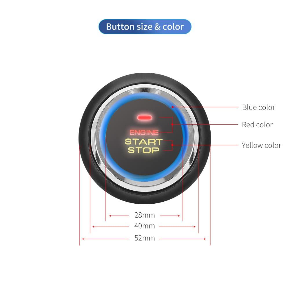 EASYGUARD PKE Car Alarm System Proximity Auto Button Press Start Remote Engine Start Keyless Go System DC12V Lock/Unlock EC003N-K-1