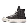 1970s Trendy Casual High Top Canvas Shoes Women's Black & White