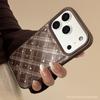 Теплый коричневый ромбовидный узор звезда для чехла Apple 17 для телефона для IPhone 16 Promax кожа 15 для 13 ретро 11 противоударный