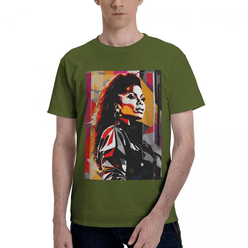 Edison Houston Janet Jackson 100 Cotton Casual Breathable Confortable Manga High End Mens Clothing Mens Tops