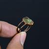Peridot Handmade Gemstone Ring, Copper Electroformed Ring Antique Jewelry, Adjustable Ring Engagement Gift
