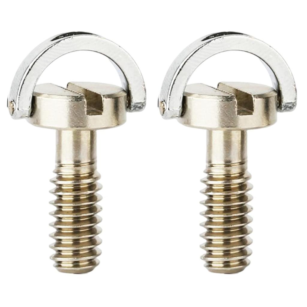 Samcos Camera Screw Set of 2 Fixing Screw Screw for Panhead Hinge Screw Stainless Steel QR Plate for Camera Connection 1/4 D-Ring 1/4 D-Ring D-Ring