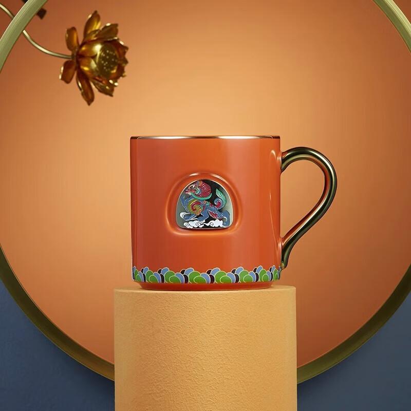 Керамическая парная кружка Guochao Ruyi Lion