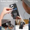 For iPhone 14 Pro Case Compatible with MagSafe Leather Back Phone Cover with Detachable Card Holder Kickstand
