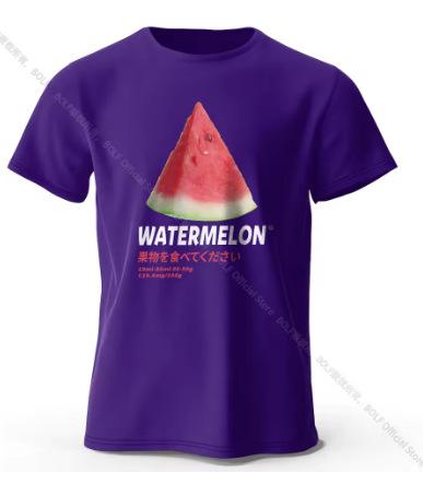 Fun Watermelon Graphic T-Shirt - Men's Fashion Summer Casual T-Shirt, Lightweight and Breathable