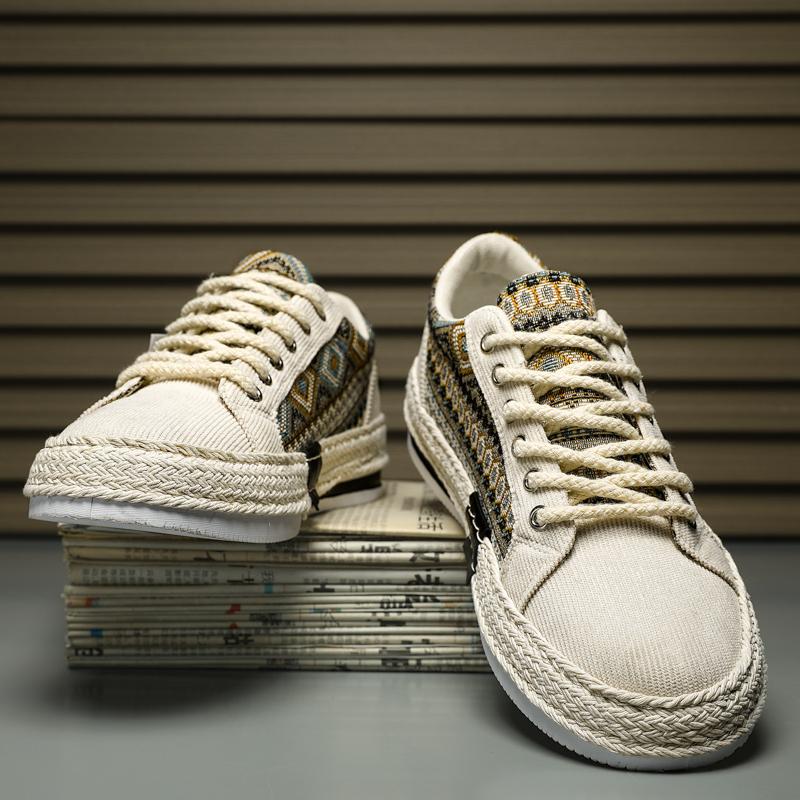 Эспадрильи мужские кроссовки на плоской подошве из парусины для мужчин Яппи повседневная обувь для ходьбы мужская льняная мужская обувь кроссовки для рыбаков мужские