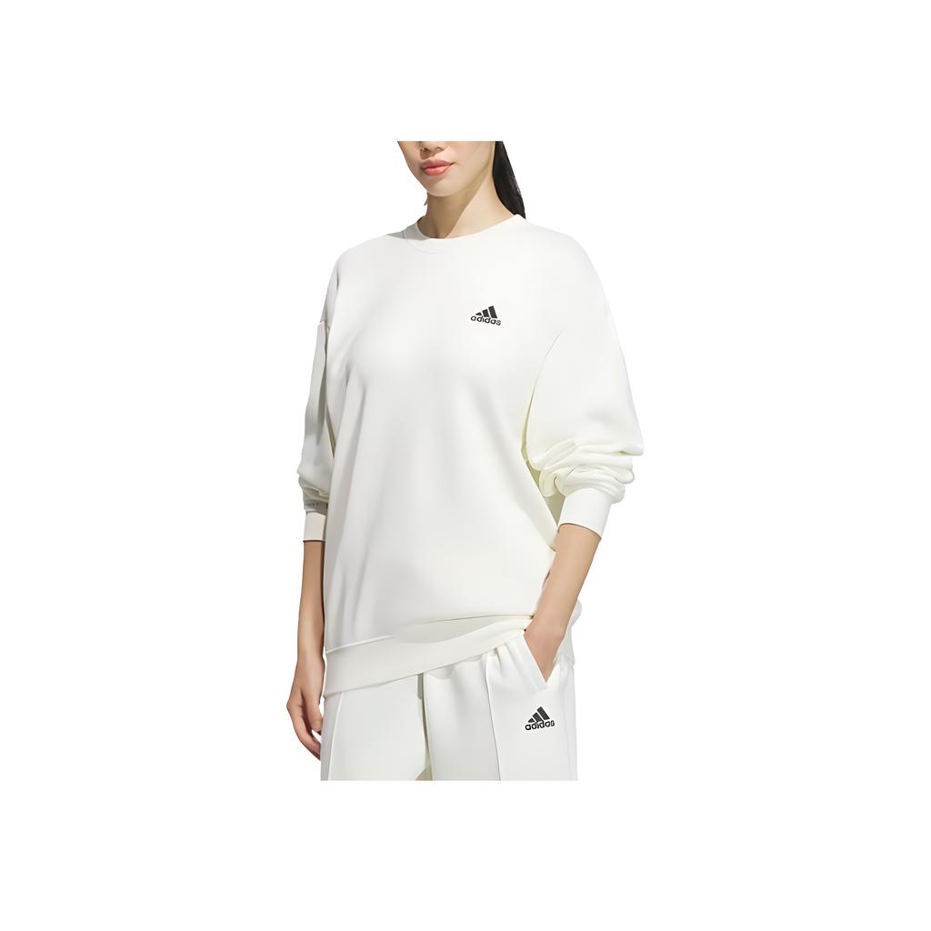 Adidas Casual Thick Round Neck Pullover Long Sleeve Sweatshirt Unisex Sweatshirt Jade-White JM9111
