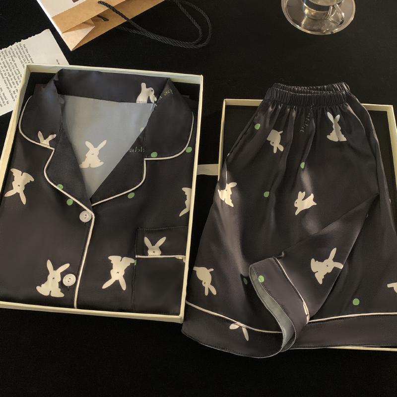 Ins Style Элегантные красочные бабочки женские пижамы модный дизайн летняя короткая домашняя одежда женская домашняя одежда