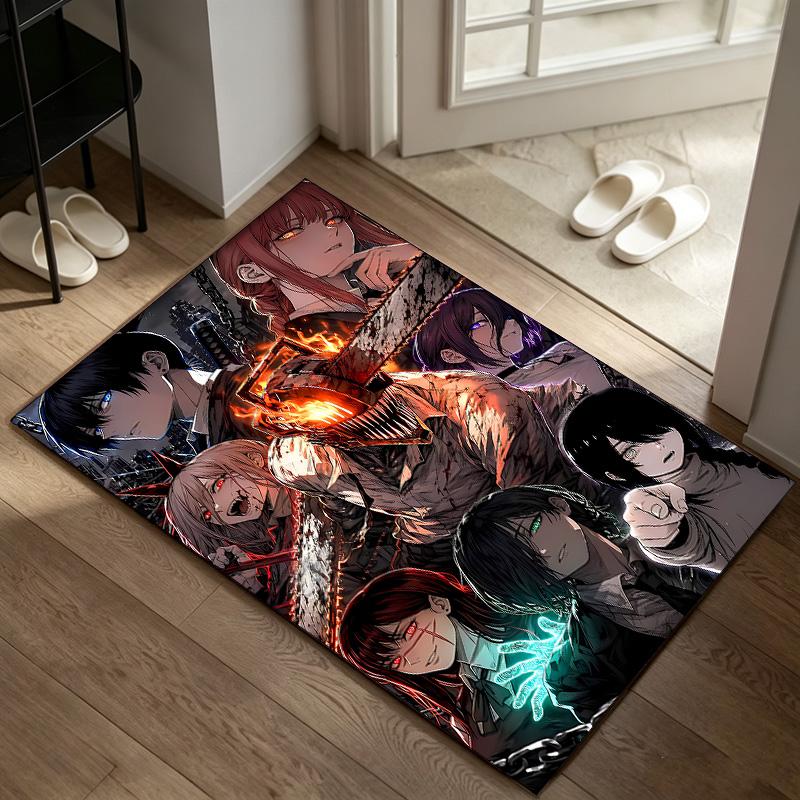 Chainsaw Man A rug suitable for office chair areas living rooms and computer desks perfect for home offices and an ideal holiday gift
