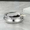 Stainless Steel Ashtray with Windproof Lid Rust Proof Easy to Clean 3 Sizes for Home Outdoor Hiking Travel Use