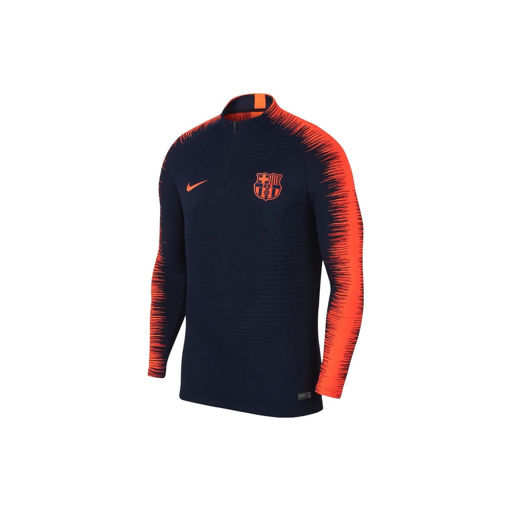Nike Contrast Half-Zip Football Sports Jacket With Team Logo And Lettering Men Jacket Navy-Blue 943165-452