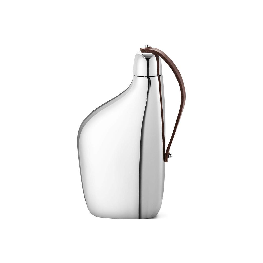 Фляга Georg Jensen, Небесно-прозрачная, Прибл.. 8 см (W) х 15 см (ЧАС), приблизительно. Объем 150 мл, Номер товара: 10014941