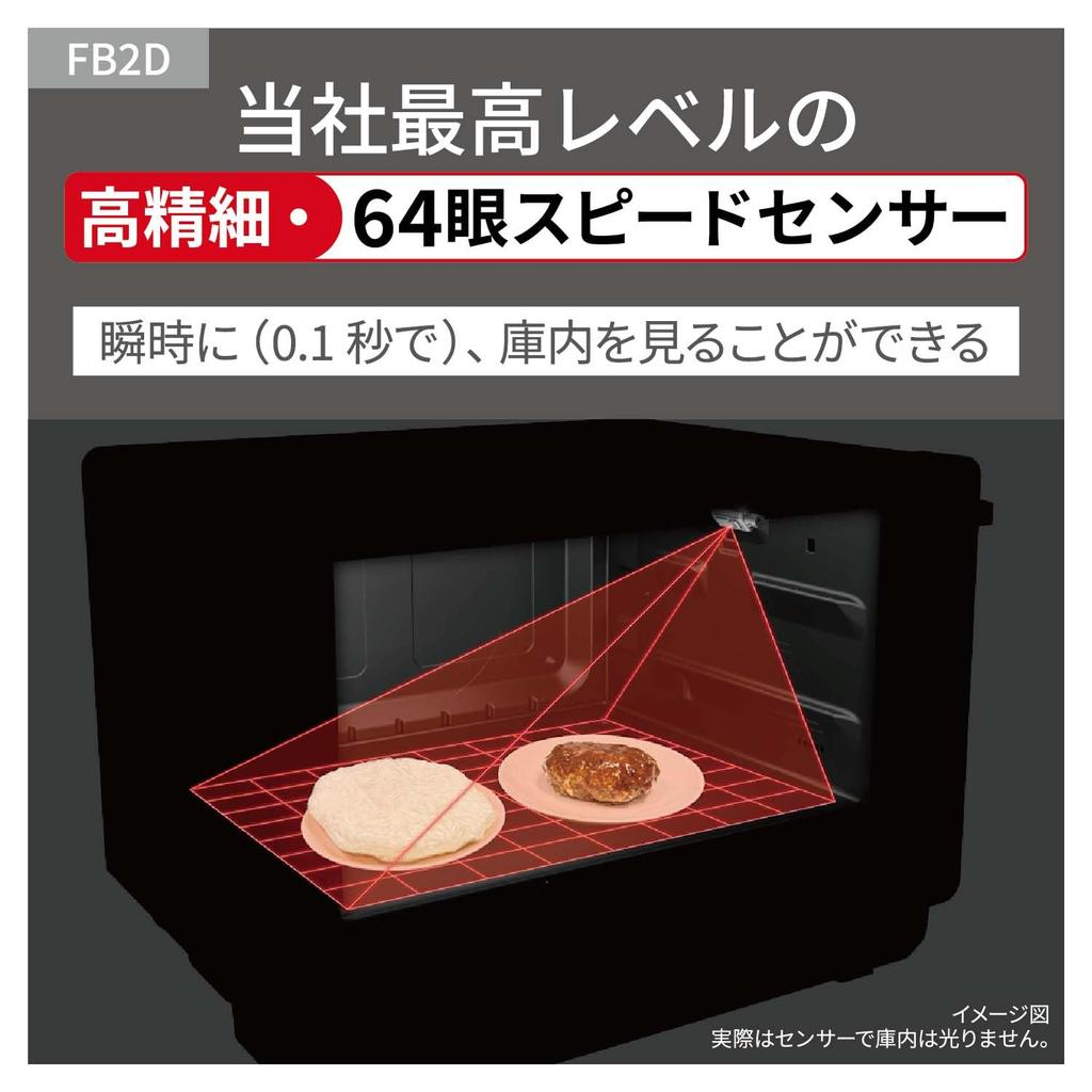 Panasonic 26L Bistro High-End Microwave Oven, Simultaneous Heating of 2 Dishes, 64-Eye Speed Sensor, Off-White, NE-FB2D-W
