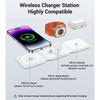 30W 3 In 1 Magnetic Wireless Charger Pad Stand for iPhone 14 13 15 Pro Max 8 Airpods iWatch Fast Wireless Charging Dock Station