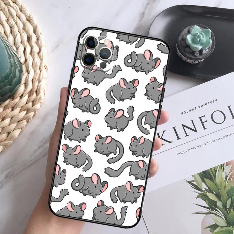 Милый Мультяшный Шиншилла Чехол Для Телефона Для iPhone 15 14 13 12 11 16 Pro Max Plus Mini 7 8 X XS Max XR Задняя Крышка Оболочка