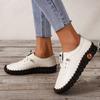 Sneakers Women Shoes Loafers Lace Up Leather Flat New Spring  Casual Comfortable Mom Shoe Mujer Zapatos Chaussure Femme