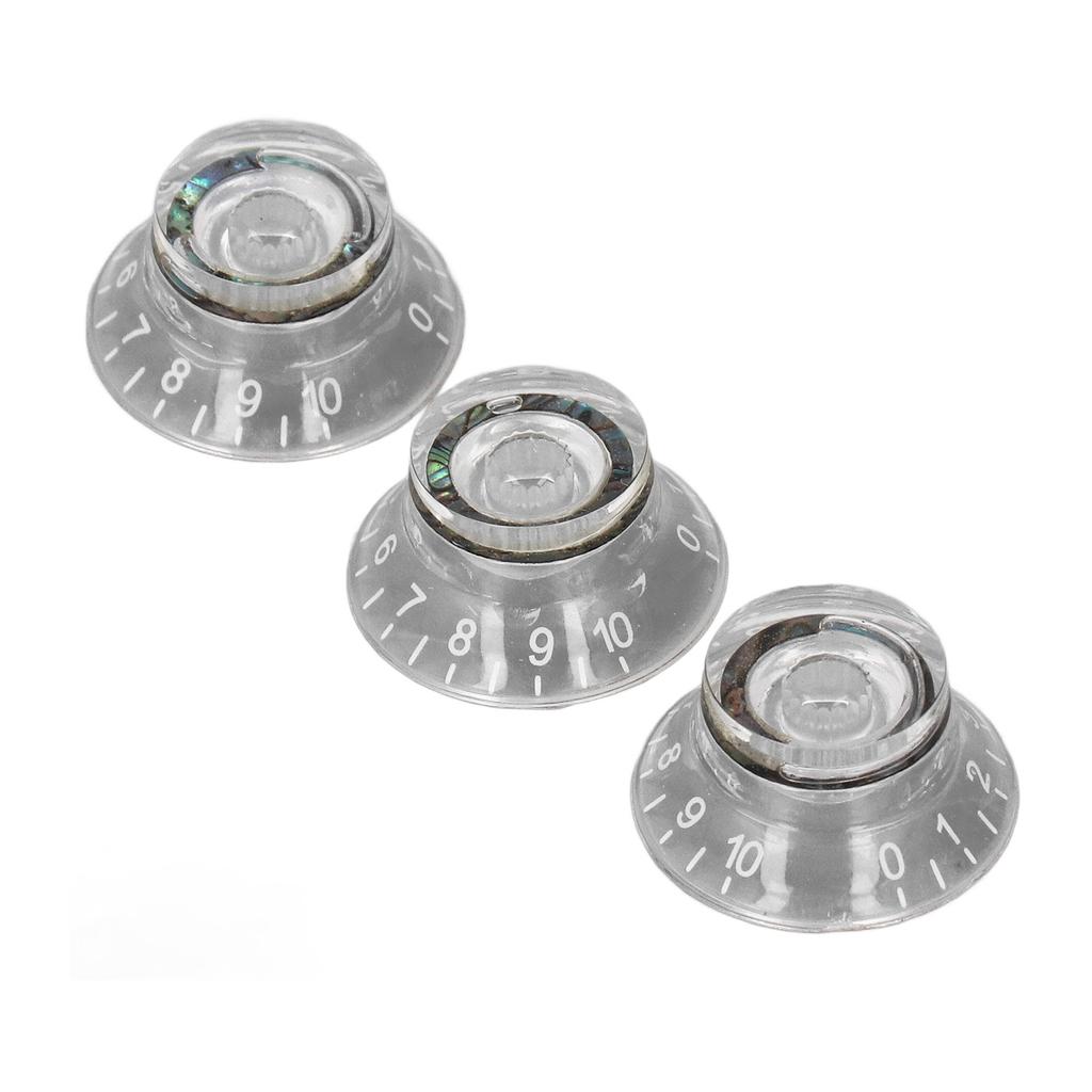 3 шт. Ручка управления потенциометром гитары Акрил 6 мм Внутренний диаметр Вращение на 360 градусов Ручка регулировки скорости гитары