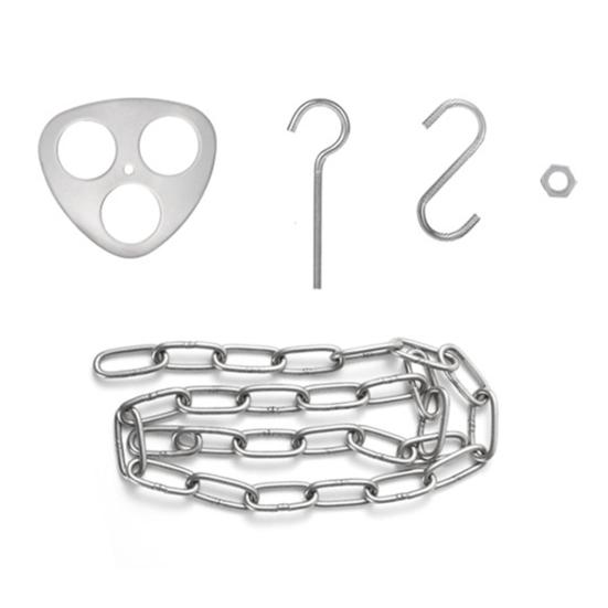 Портативная тренога для пикника из нержавеющей стали, тренога для кемпинга, набор для крепления с крючками, цепь, подвесная подставка для котелка