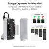 Вертикальная подставка Thunderbolt 4/5 для Mac mini M4 и корпус для внешнего жесткого диска, 40 Гбит/с