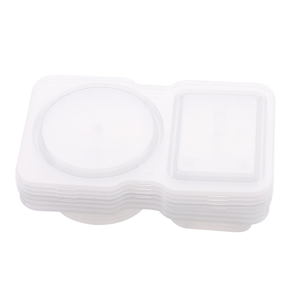 Transparent 2 Compartment Snack Containers Double Compartment Snack Containers  For Travel Snacks