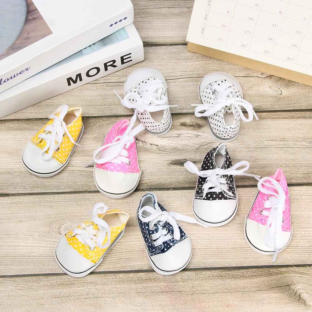 7 см дети 18 дюймов куклы игрушки аксессуары для кукол парусиновая обувь кукольная обувь обувь с волнистой точкой