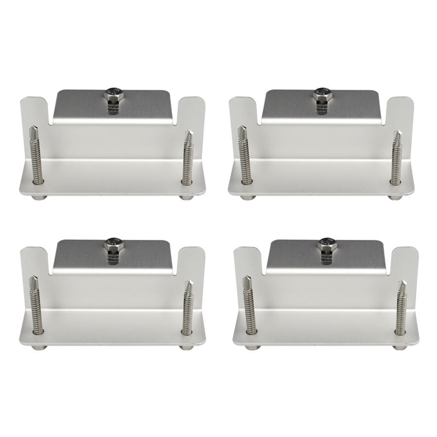 4Pcs Solar Panel Mounting Aluminum Bracket Mounts For RV Trailer Boat Roof Wall