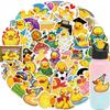 50 Cartoon Little Yellow Duck Stickers DIY Decorative Notebook Suitcase DIY Waterproof Stickers
