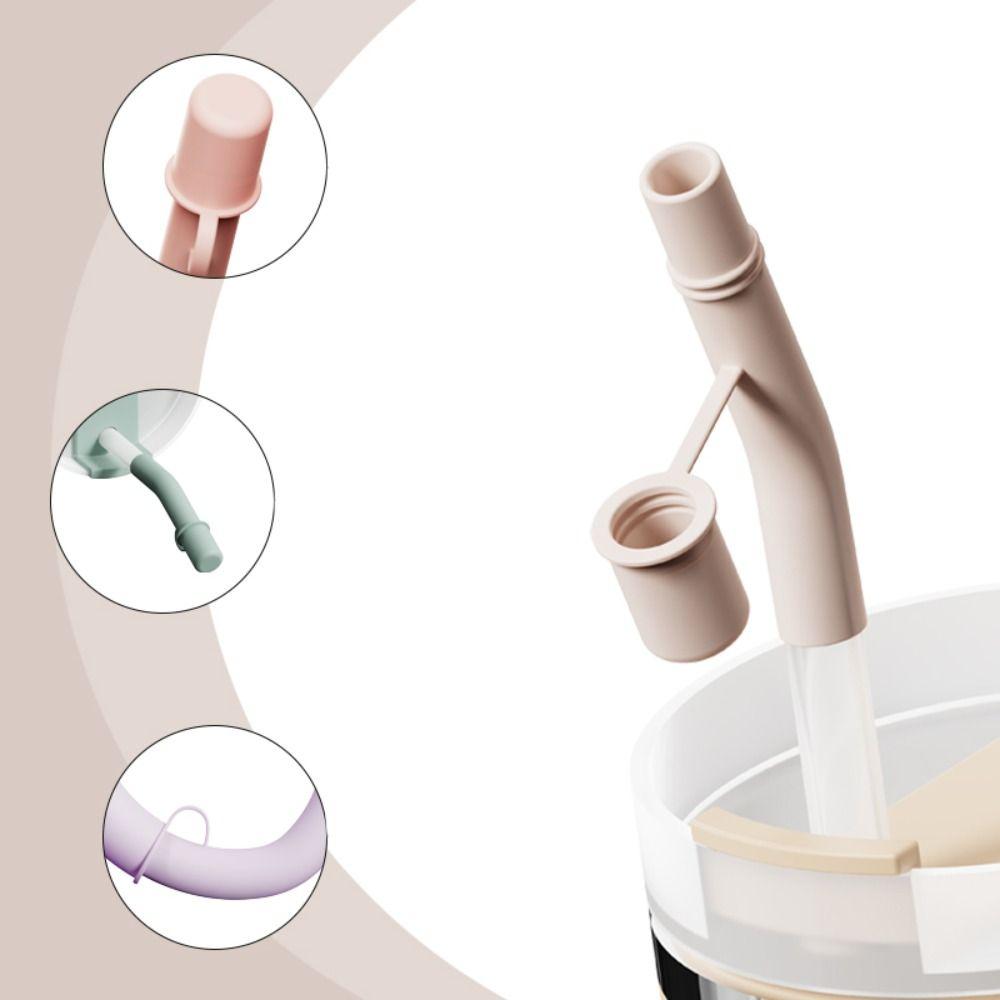 3 шт. Многоразовая соломинка Удлиненная крышка-заглушка Защита от проливания и протекания Насадки для соломинок для стакана Stanley