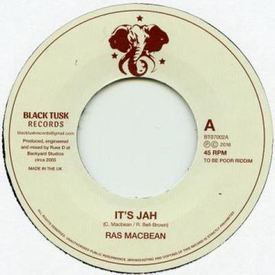7-дюймовая пластинка RAS MCBEAN / AMY MICHOLLS - It's Jah / Against The Tide BT07002 Black Tusk 2016 UK Регги, Ска и Даб