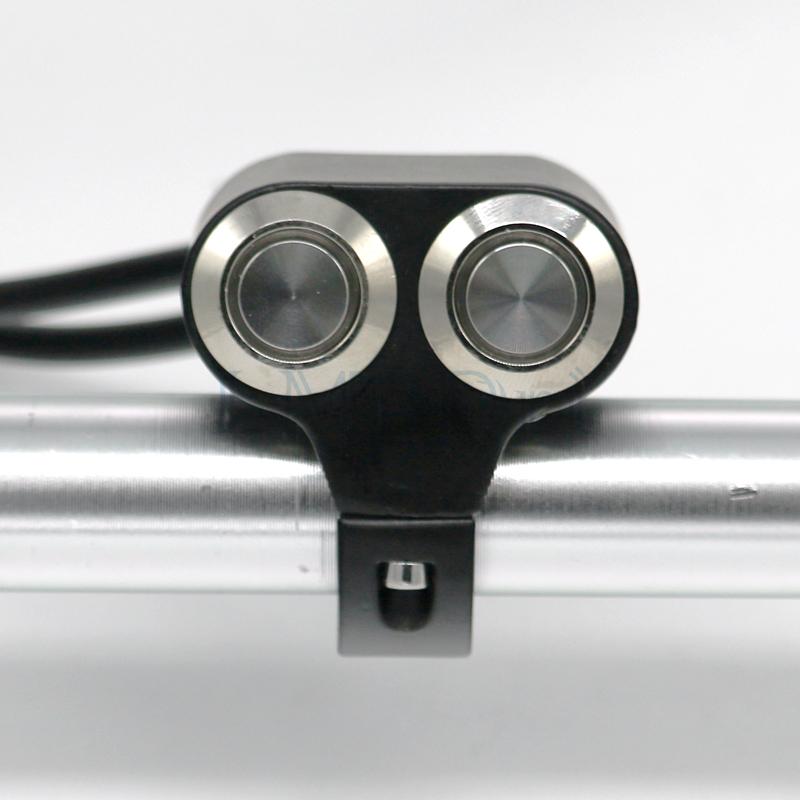 LMoDri Мотоцикл 22 м DIY Переключатели Крепление на руль Фара Опасность Тормозная противотуманная фара ВКЛ-ВЫКЛ Светодиодный индикатор из алюминиевого сплава