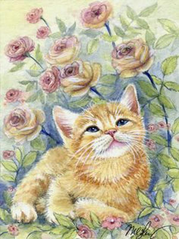 DIY Алмазная картина Животные Вышивка крестом Ремесло Полный круглый дрель Кошка Мозаика Алмазная вышивка Домашний Декор Подарок