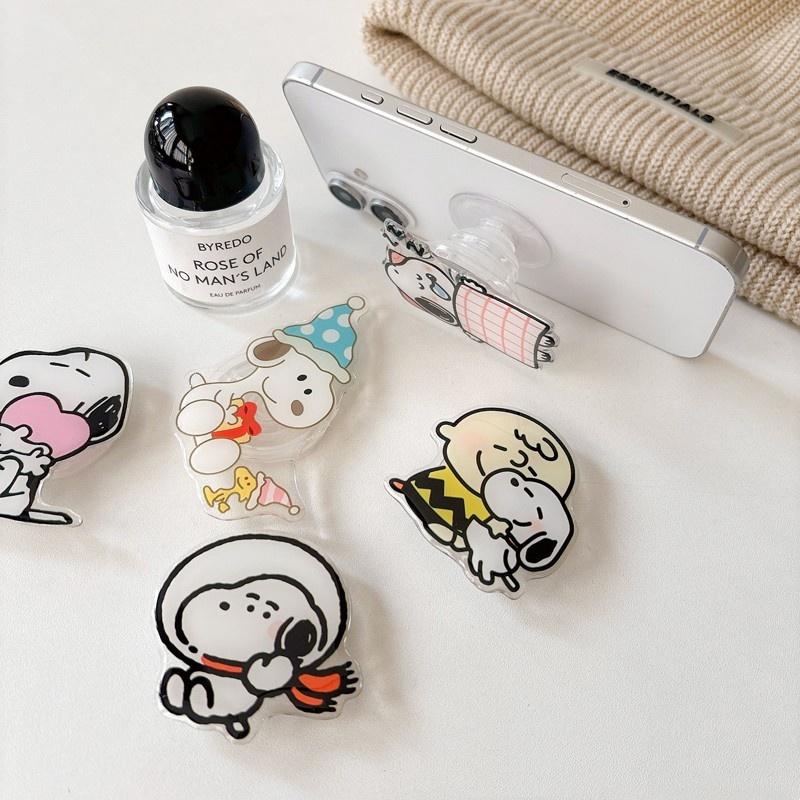 Cute Comic Snoopy peanut Charlie holder Phone case For iPhone 15 16 14 13 12 11 Funny Cartoon Snoopy Phone Universal Bracket