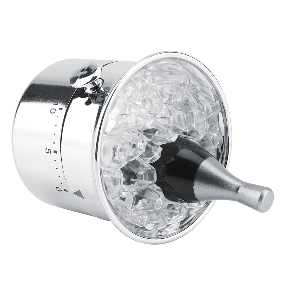  Fdit Stainless Steel 60 Minute Mechanical Kitchen Timer, Wind Up Countdown Timer with Loud Alarm - Bucket Shaped Design for Cooking, ,  , Classr