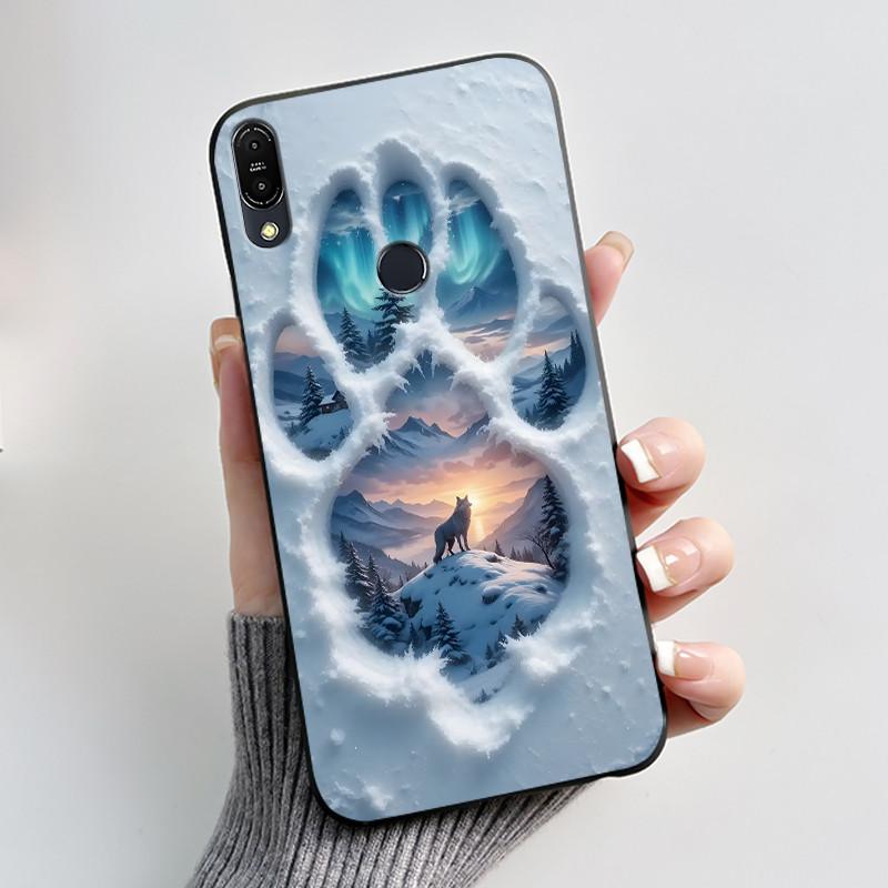 Чехол для Asus Zenfone Max Pro M1 ZB602KL ZB601KL X00TD / Max M1 ZB555KL X00PD, Чехол-Кролик Мультяшные Животные, Черный Мягкий Силиконовый Чехол