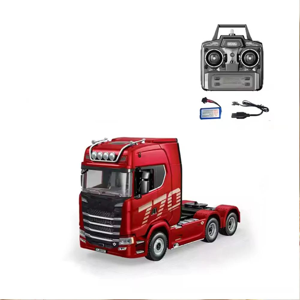 non-toxic HUINA 1501 770S Alloy Tractor 19CH RC Truck 1/18 2.4G remote control Engineering Trailer Truck with Light Sound Toys XMAS Gifts