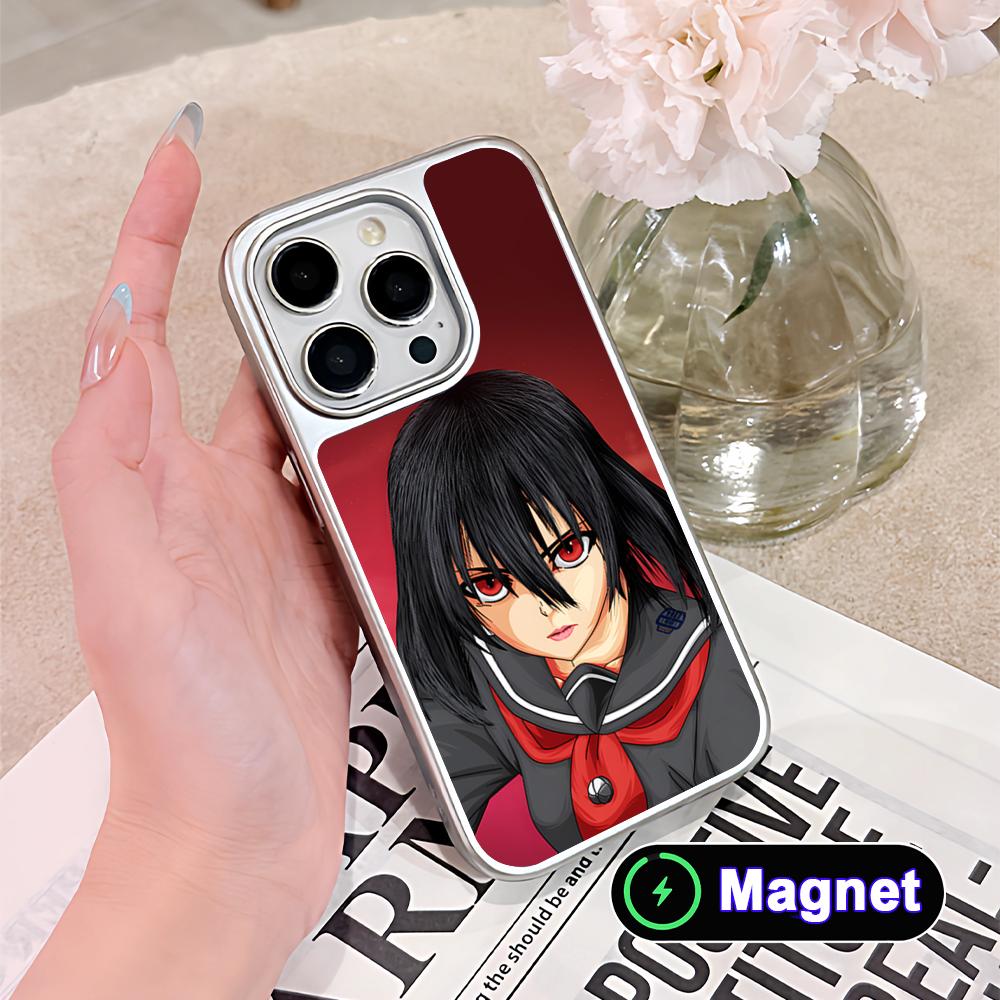 Чехол для мобильного телефона Akame Kurome с серебряным покрытием Magsafe для iPhone 17 16 15 14 13 12 11 Air Pro Max Plus Цветная крышка