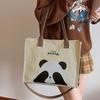Новые в большой вместимости сумки через плечо простые холщовые женские сумки через плечо модные сумки с принтом панды женские сумки-шопперы