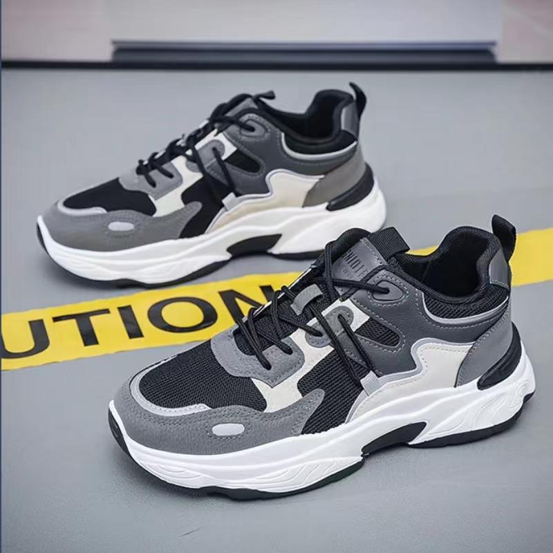 Мужская повседневная обувь Кроссовки Модные сетчатые кроссовки на платформе со шнуровкой Студенческие дышащие универсальные спортивные туфли с мягкой подошвой