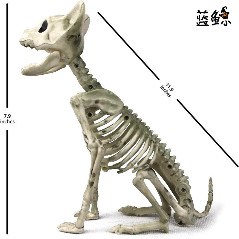Halloween Skeleton Cat Prop 21.5cm Scary Yard